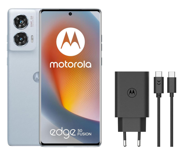 Motorola edge 50 fusion 5G 8/256GB Marshmallow Blue + Ładowarka 68W - 1371901 - zdjęcie